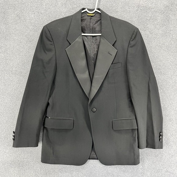 Bill Blass suit jacket Mens Size M black 100%‎ wool